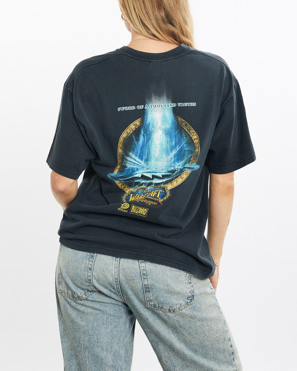 Vintage, World, Of, Warcraft, Tee, The Real Deal, size small, colour Black, newtown, sydney, australia, thrift store, opshop, preloved, secondhand, sustainable, retro, antique, 70s, 80s, 90s, 2000s, 00s, fashion, clothing, streetwear, trendy, garment, style, boutique, store, shop, archive, sale, cheap, best, top, T-Shirts