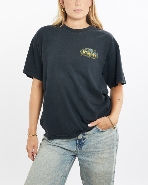 Vintage, World, Of, Warcraft, Tee, The Real Deal, size small, colour Black, newtown, sydney, australia, thrift store, opshop, preloved, secondhand, sustainable, retro, antique, 70s, 80s, 90s, 2000s, 00s, fashion, clothing, streetwear, trendy, garment, style, boutique, store, shop, archive, sale, cheap, best, top, T-Shirts