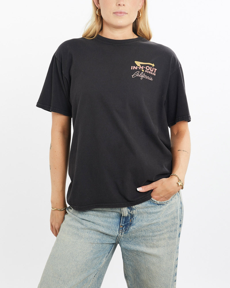 Vintage, In-N-Out, Burger, California, Tee, The Real Deal, size small, colour Black, newtown, sydney, australia, thrift store, opshop, preloved, secondhand, sustainable, retro, antique, 70s, 80s, 90s, 2000s, 00s, fashion, clothing, streetwear, trendy, garment, style, boutique, store, shop, archive, sale, cheap, best, top, T-Shirts