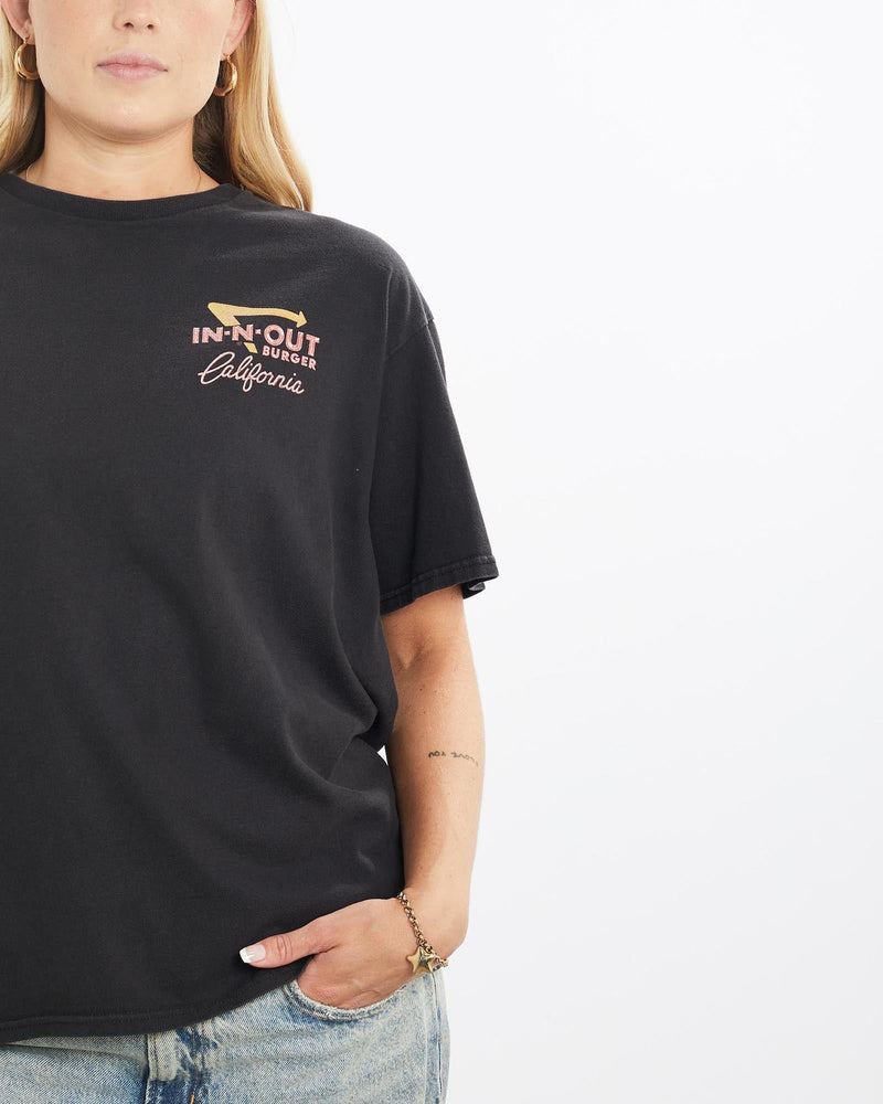 Vintage, In-N-Out, Burger, California, Tee, The Real Deal, size small, colour Black, newtown, sydney, australia, thrift store, opshop, preloved, secondhand, sustainable, retro, antique, 70s, 80s, 90s, 2000s, 00s, fashion, clothing, streetwear, trendy, garment, style, boutique, store, shop, archive, sale, cheap, best, top, T-Shirts