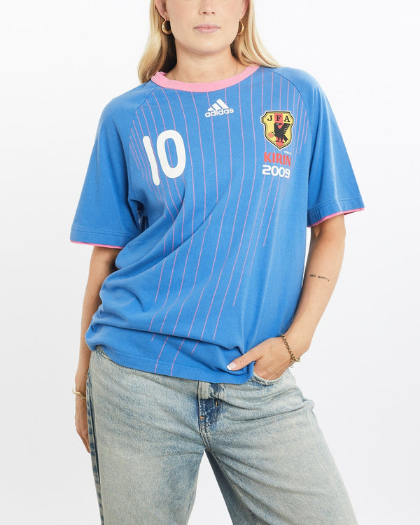 Vintage, Adidas, Japan, Kirin, Jersey, Tee, The Real Deal, size small, colour Blue, newtown, sydney, australia, thrift store, opshop, preloved, secondhand, sustainable, retro, antique, 70s, 80s, 90s, 2000s, 00s, fashion, clothing, streetwear, trendy, garment, style, boutique, store, shop, archive, sale, cheap, best, top, T-Shirts