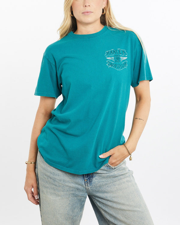 Vintage, Harley, Davidson, Curaçao, Tee, The Real Deal, size small, colour Blue, newtown, sydney, australia, thrift store, opshop, preloved, secondhand, sustainable, retro, antique, 70s, 80s, 90s, 2000s, 00s, fashion, clothing, streetwear, trendy, garment, style, boutique, store, shop, archive, sale, cheap, best, top, T-Shirts