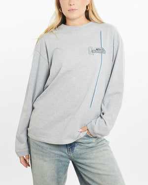 Vintage, 90s, Quiksilver, Long, Sleeve, Tee, The Real Deal, size medium, colour Grey, newtown, sydney, australia, thrift store, opshop, preloved, secondhand, sustainable, retro, antique, 70s, 80s, 90s, 2000s, 00s, fashion, clothing, streetwear, trendy, garment, style, boutique, store, shop, archive, sale, cheap, best, top, T-Shirts