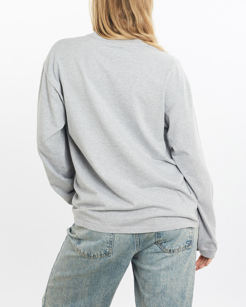 Vintage, 90s, Quiksilver, Long, Sleeve, Tee, The Real Deal, size medium, colour Grey, newtown, sydney, australia, thrift store, opshop, preloved, secondhand, sustainable, retro, antique, 70s, 80s, 90s, 2000s, 00s, fashion, clothing, streetwear, trendy, garment, style, boutique, store, shop, archive, sale, cheap, best, top, T-Shirts