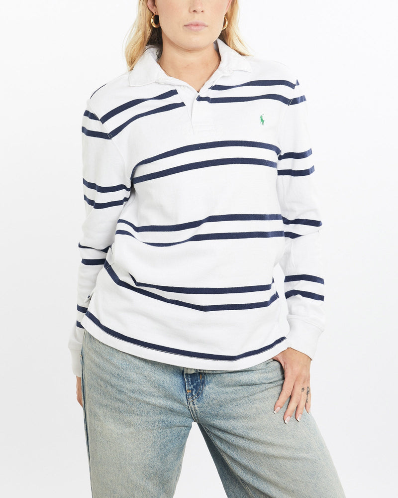 Vintage, 90s, Polo, Ralph, Lauren, Rugby, Shirt, The Real Deal, size small, colour White, newtown, sydney, australia, thrift store, opshop, preloved, secondhand, sustainable, retro, antique, 70s, 80s, 90s, 2000s, 00s, fashion, clothing, streetwear, trendy, garment, style, boutique, store, shop, archive, sale, cheap, best, top, Shirts