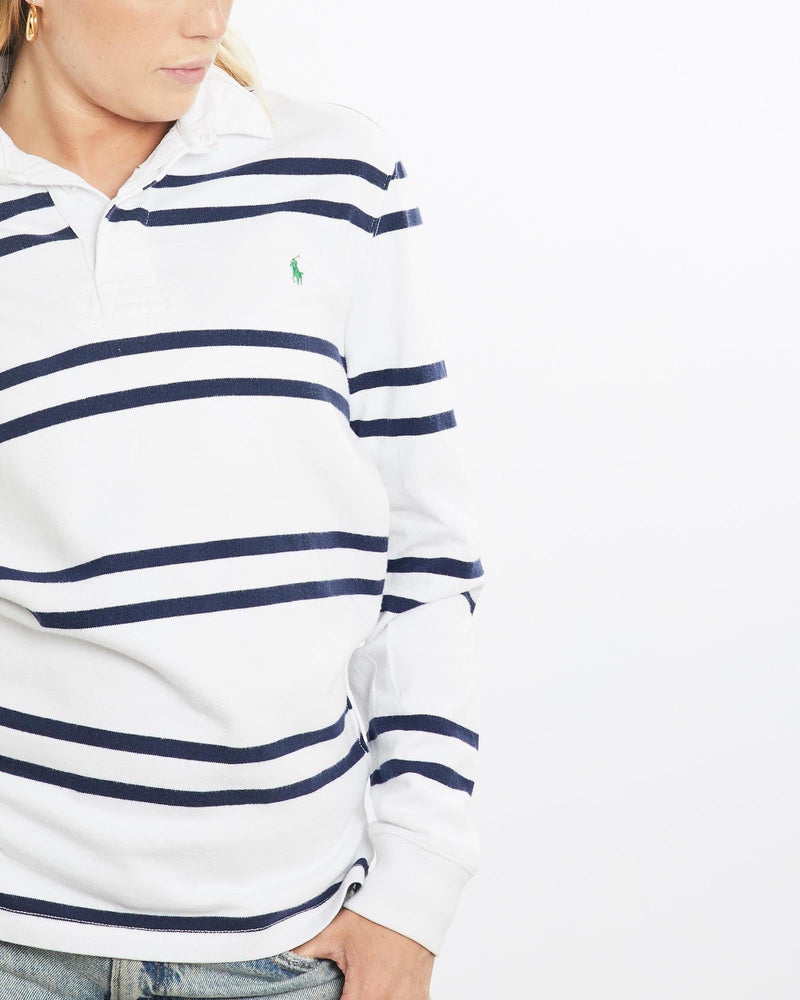 Vintage, 90s, Polo, Ralph, Lauren, Rugby, Shirt, The Real Deal, size small, colour White, newtown, sydney, australia, thrift store, opshop, preloved, secondhand, sustainable, retro, antique, 70s, 80s, 90s, 2000s, 00s, fashion, clothing, streetwear, trendy, garment, style, boutique, store, shop, archive, sale, cheap, best, top, Shirts