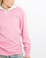 Vintage, 90s, Polo, Ralph, Lauren, Rugby, Shirt, The Real Deal, size small, colour Pink, newtown, sydney, australia, thrift store, opshop, preloved, secondhand, sustainable, retro, antique, 70s, 80s, 90s, 2000s, 00s, fashion, clothing, streetwear, trendy, garment, style, boutique, store, shop, archive, sale, cheap, best, top, Shirts