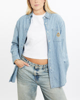 Vintage, 90s, Lauren, Ralph, Lauren, Denim, Button, Up, Shirt, The Real Deal, size medium, colour Blue, newtown, sydney, australia, thrift store, opshop, preloved, secondhand, sustainable, retro, antique, 70s, 80s, 90s, 2000s, 00s, fashion, clothing, streetwear, trendy, garment, style, boutique, store, shop, archive, sale, cheap, best, top, Shirts