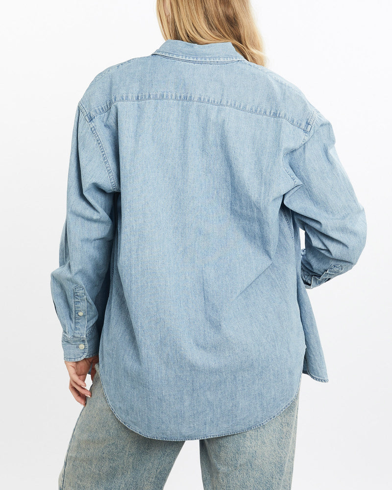 Vintage, 90s, Lauren, Ralph, Lauren, Denim, Button, Up, Shirt, The Real Deal, size medium, colour Blue, newtown, sydney, australia, thrift store, opshop, preloved, secondhand, sustainable, retro, antique, 70s, 80s, 90s, 2000s, 00s, fashion, clothing, streetwear, trendy, garment, style, boutique, store, shop, archive, sale, cheap, best, top, Shirts