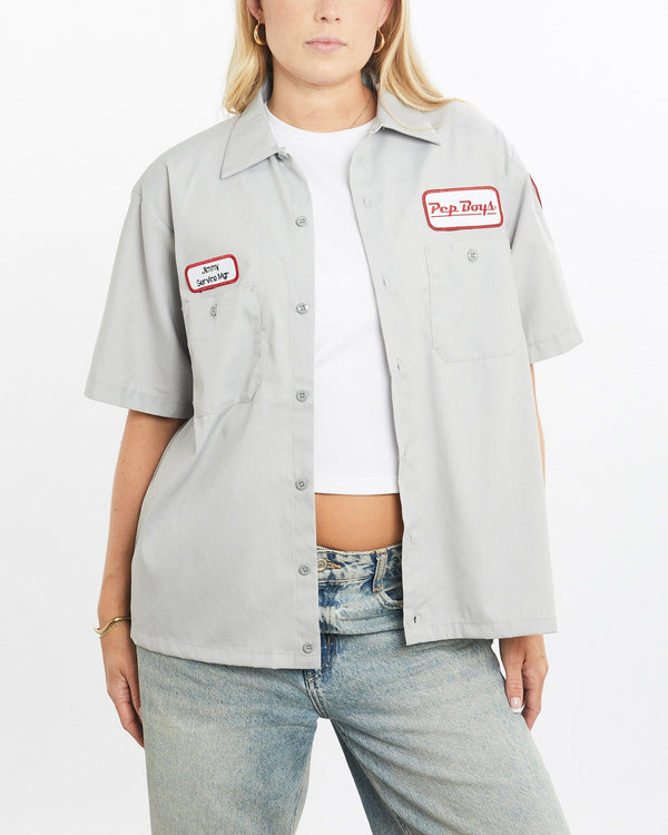 Vintage, Mechanic, Shirt, The Real Deal, size small, colour Grey, newtown, sydney, australia, thrift store, opshop, preloved, secondhand, sustainable, retro, antique, 70s, 80s, 90s, 2000s, 00s, fashion, clothing, streetwear, trendy, garment, style, boutique, store, shop, archive, sale, cheap, best, top, Shirts