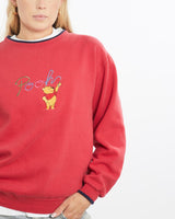 Vintage, 90s, Disney, Winnie, The, Pooh, Sweatshirt, The Real Deal, size small, colour Red, newtown, sydney, australia, thrift store, opshop, preloved, secondhand, sustainable, retro, antique, 70s, 80s, 90s, 2000s, 00s, fashion, clothing, streetwear, trendy, garment, style, boutique, store, shop, archive, sale, cheap, best, top, Sweats and hoodies