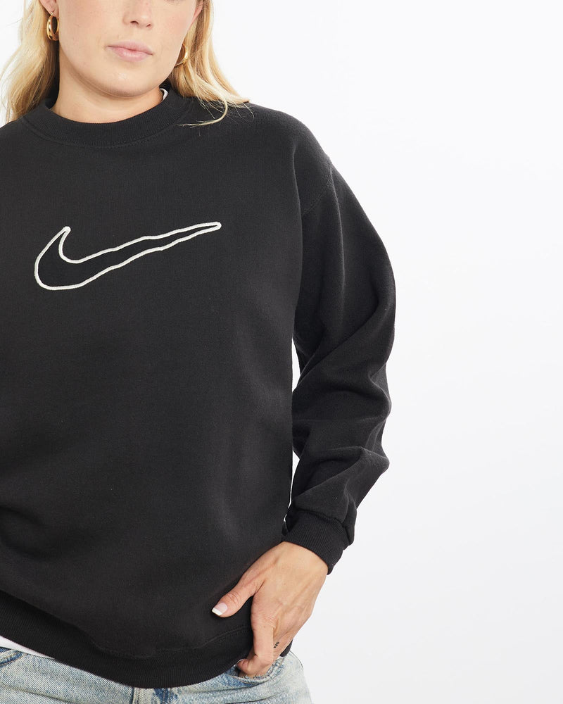 Vintage, 90s, Nike, Sweatshirt, The Real Deal, size small, colour Black, newtown, sydney, australia, thrift store, opshop, preloved, secondhand, sustainable, retro, antique, 70s, 80s, 90s, 2000s, 00s, fashion, clothing, streetwear, trendy, garment, style, boutique, store, shop, archive, sale, cheap, best, top, Sweats and hoodies