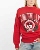 Vintage, 90s, NCAA, University, of, Louisville, Cardinals, Sweatshirt, The Real Deal, size small, colour Red, newtown, sydney, australia, thrift store, opshop, preloved, secondhand, sustainable, retro, antique, 70s, 80s, 90s, 2000s, 00s, fashion, clothing, streetwear, trendy, garment, style, boutique, store, shop, archive, sale, cheap, best, top, Sweats and hoodies