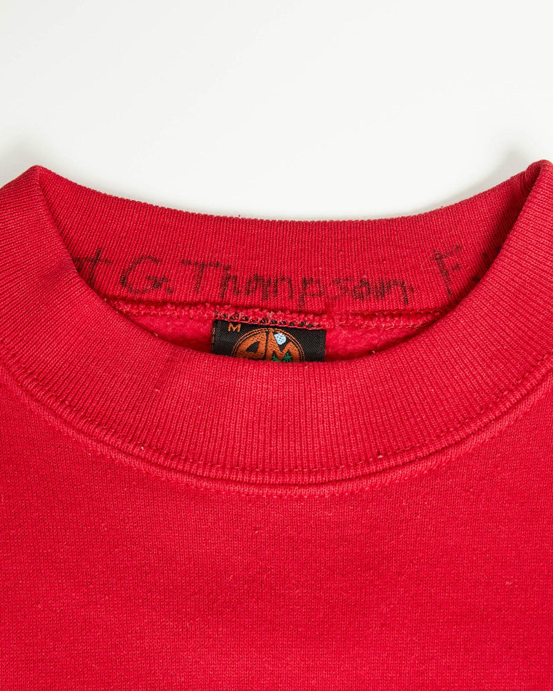 Vintage, 90s, NCAA, University, of, Louisville, Cardinals, Sweatshirt, The Real Deal, size small, colour Red, newtown, sydney, australia, thrift store, opshop, preloved, secondhand, sustainable, retro, antique, 70s, 80s, 90s, 2000s, 00s, fashion, clothing, streetwear, trendy, garment, style, boutique, store, shop, archive, sale, cheap, best, top, Sweats and hoodies