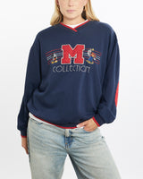 Vintage, 90s, Disney, Mickey, Mouse, Sweatshirt, The Real Deal, size small, colour Navy, newtown, sydney, australia, thrift store, opshop, preloved, secondhand, sustainable, retro, antique, 70s, 80s, 90s, 2000s, 00s, fashion, clothing, streetwear, trendy, garment, style, boutique, store, shop, archive, sale, cheap, best, top, Sweats and hoodies