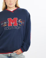 Vintage, 90s, Disney, Mickey, Mouse, Sweatshirt, The Real Deal, size small, colour Navy, newtown, sydney, australia, thrift store, opshop, preloved, secondhand, sustainable, retro, antique, 70s, 80s, 90s, 2000s, 00s, fashion, clothing, streetwear, trendy, garment, style, boutique, store, shop, archive, sale, cheap, best, top, Sweats and hoodies