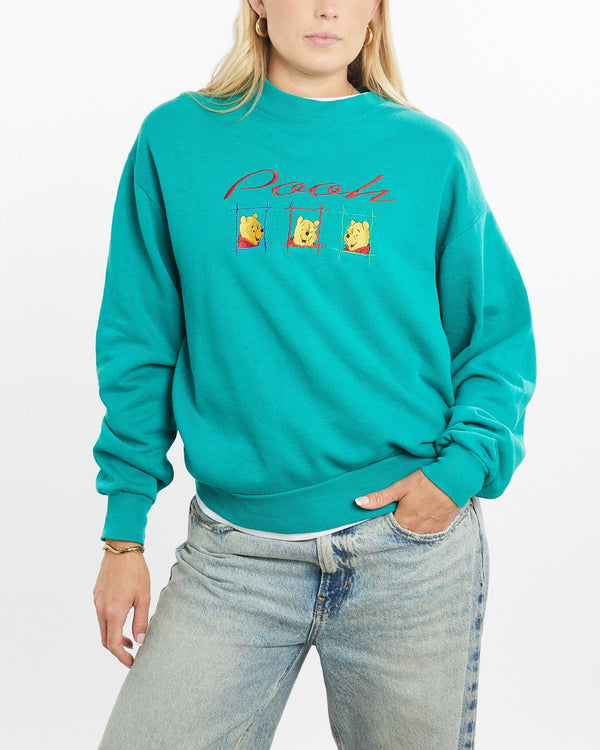 Vintage, 90s, Disney, Winnie, The, Pooh, Sweatshirt, The Real Deal, size small, colour Green, newtown, sydney, australia, thrift store, opshop, preloved, secondhand, sustainable, retro, antique, 70s, 80s, 90s, 2000s, 00s, fashion, clothing, streetwear, trendy, garment, style, boutique, store, shop, archive, sale, cheap, best, top, Sweats and hoodies