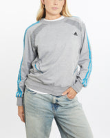 Vintage, Adidas, Sweatshirt, The Real Deal, size small, colour Grey, newtown, sydney, australia, thrift store, opshop, preloved, secondhand, sustainable, retro, antique, 70s, 80s, 90s, 2000s, 00s, fashion, clothing, streetwear, trendy, garment, style, boutique, store, shop, archive, sale, cheap, best, top, Sweats and hoodies