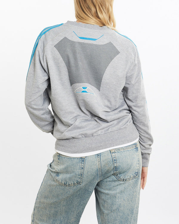 Vintage, Adidas, Sweatshirt, The Real Deal, size small, colour Grey, newtown, sydney, australia, thrift store, opshop, preloved, secondhand, sustainable, retro, antique, 70s, 80s, 90s, 2000s, 00s, fashion, clothing, streetwear, trendy, garment, style, boutique, store, shop, archive, sale, cheap, best, top, Sweats and hoodies