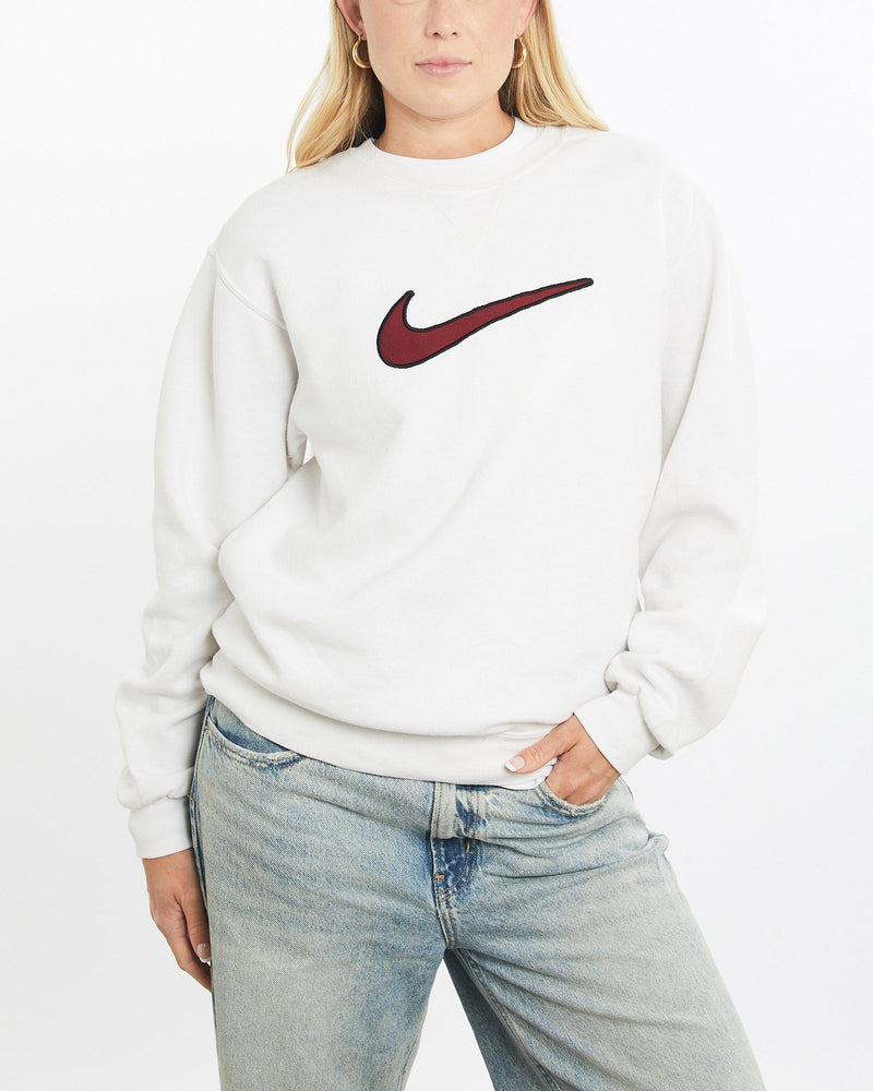 Vintage, Nike, Sweatshirt, The Real Deal, size small, colour White, newtown, sydney, australia, thrift store, opshop, preloved, secondhand, sustainable, retro, antique, 70s, 80s, 90s, 2000s, 00s, fashion, clothing, streetwear, trendy, garment, style, boutique, store, shop, archive, sale, cheap, best, top, Sweats and hoodies