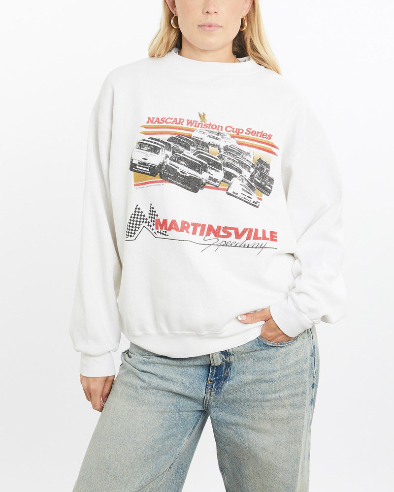 Vintage, 1992, NASCAR, Winston, Cup, Sweatshirt, The Real Deal, size small, colour White, newtown, sydney, australia, thrift store, opshop, preloved, secondhand, sustainable, retro, antique, 70s, 80s, 90s, 2000s, 00s, fashion, clothing, streetwear, trendy, garment, style, boutique, store, shop, archive, sale, cheap, best, top, Sweats and hoodies