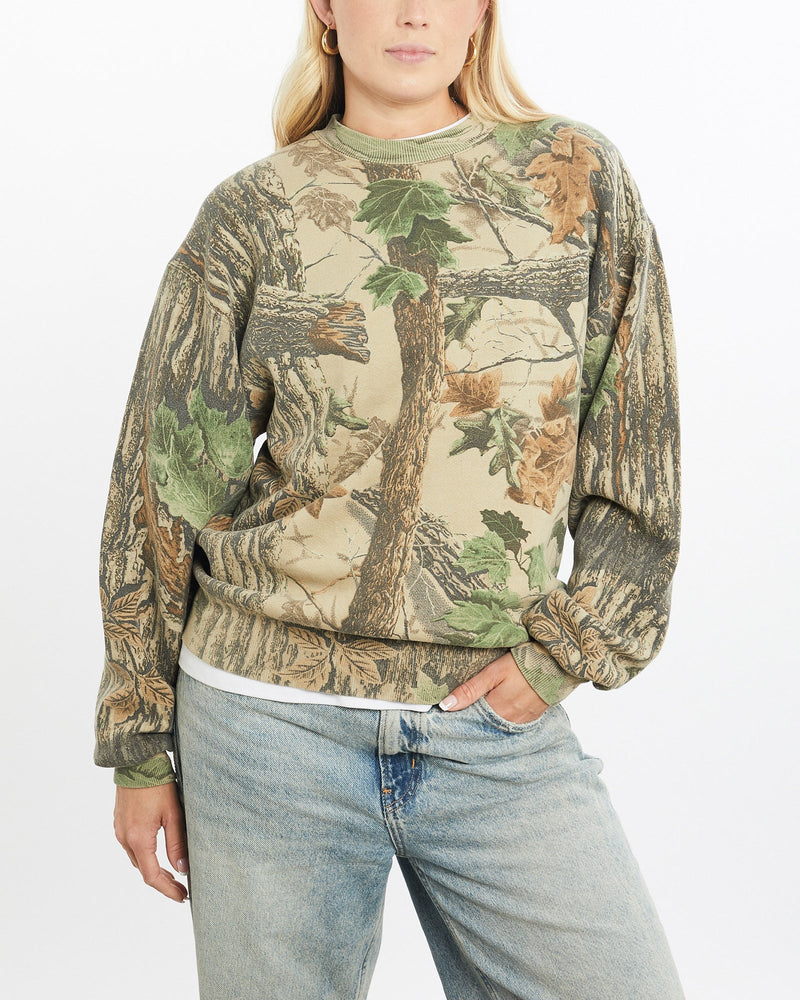 Vintage, 90s, Realtree, Camo, Sweatshirt, The Real Deal, size small, colour Multicolour, newtown, sydney, australia, thrift store, opshop, preloved, secondhand, sustainable, retro, antique, 70s, 80s, 90s, 2000s, 00s, fashion, clothing, streetwear, trendy, garment, style, boutique, store, shop, archive, sale, cheap, best, top, Sweats and hoodies