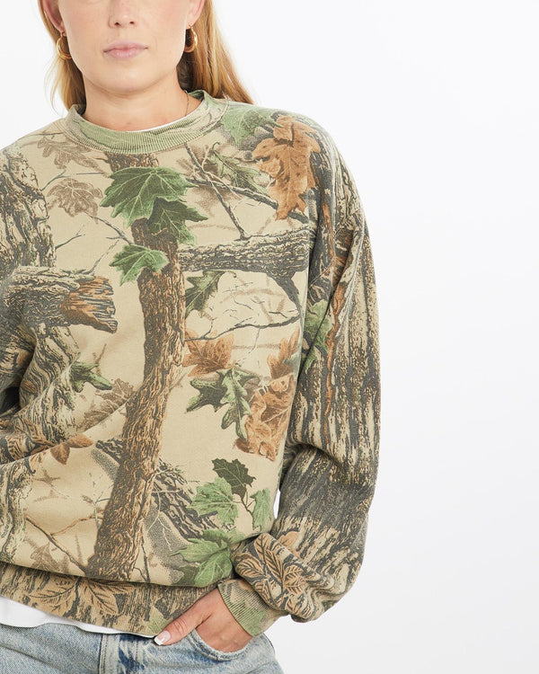 Vintage, 90s, Realtree, Camo, Sweatshirt, The Real Deal, size small, colour Multicolour, newtown, sydney, australia, thrift store, opshop, preloved, secondhand, sustainable, retro, antique, 70s, 80s, 90s, 2000s, 00s, fashion, clothing, streetwear, trendy, garment, style, boutique, store, shop, archive, sale, cheap, best, top, Sweats and hoodies