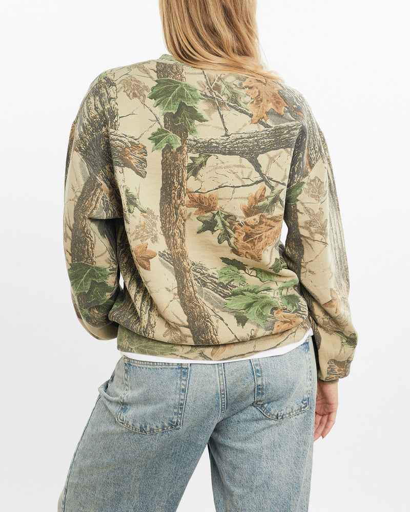 Vintage, 90s, Realtree, Camo, Sweatshirt, The Real Deal, size small, colour Multicolour, newtown, sydney, australia, thrift store, opshop, preloved, secondhand, sustainable, retro, antique, 70s, 80s, 90s, 2000s, 00s, fashion, clothing, streetwear, trendy, garment, style, boutique, store, shop, archive, sale, cheap, best, top, Sweats and hoodies