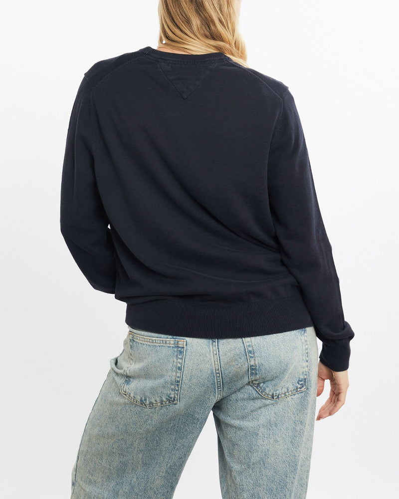 Vintage, Tommy, Hilfiger, Knit, Sweater, The Real Deal, size small, colour Navy, newtown, sydney, australia, thrift store, opshop, preloved, secondhand, sustainable, retro, antique, 70s, 80s, 90s, 2000s, 00s, fashion, clothing, streetwear, trendy, garment, style, boutique, store, shop, archive, sale, cheap, best, top, Sweats and hoodies