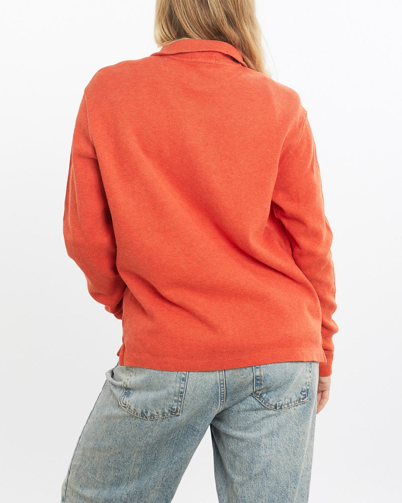 Vintage, Polo, Ralph, Lauren, Quarter, Zip, Knit, Sweater, The Real Deal, size small, colour Orange, newtown, sydney, australia, thrift store, opshop, preloved, secondhand, sustainable, retro, antique, 70s, 80s, 90s, 2000s, 00s, fashion, clothing, streetwear, trendy, garment, style, boutique, store, shop, archive, sale, cheap, best, top, Sweats and hoodies