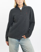 Vintage, 90s, Polo, Ralph, Lauren, Quarter, Zip, Knit, Sweater, The Real Deal, size small, colour Grey, newtown, sydney, australia, thrift store, opshop, preloved, secondhand, sustainable, retro, antique, 70s, 80s, 90s, 2000s, 00s, fashion, clothing, streetwear, trendy, garment, style, boutique, store, shop, archive, sale, cheap, best, top, Sweats and hoodies