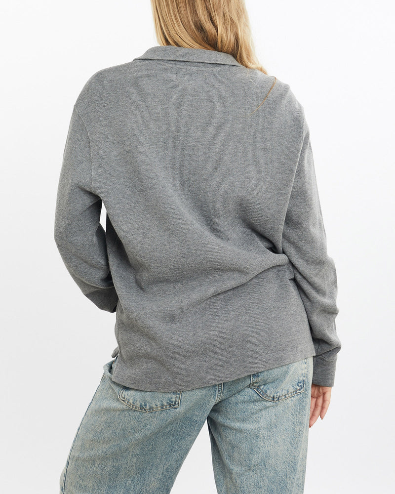 Vintage, 90s, Polo, Ralph, Lauren, Quarter, Zip, Knit, Sweater, The Real Deal, size small, colour Grey, newtown, sydney, australia, thrift store, opshop, preloved, secondhand, sustainable, retro, antique, 70s, 80s, 90s, 2000s, 00s, fashion, clothing, streetwear, trendy, garment, style, boutique, store, shop, archive, sale, cheap, best, top, Sweats and hoodies