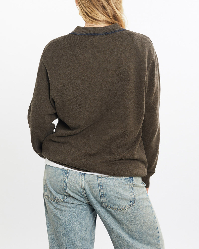 Vintage, Chaps, Ralph, Lauren, Collared, Knit, Sweater, The Real Deal, size small, colour Brown, newtown, sydney, australia, thrift store, opshop, preloved, secondhand, sustainable, retro, antique, 70s, 80s, 90s, 2000s, 00s, fashion, clothing, streetwear, trendy, garment, style, boutique, store, shop, archive, sale, cheap, best, top, Sweats and hoodies