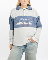 Vintage, Polar, Bear, Wildlife, Quarter, Zip, Sweatshirt, The Real Deal, size small, colour Grey, newtown, sydney, australia, thrift store, opshop, preloved, secondhand, sustainable, retro, antique, 70s, 80s, 90s, 2000s, 00s, fashion, clothing, streetwear, trendy, garment, style, boutique, store, shop, archive, sale, cheap, best, top, Sweats and hoodies