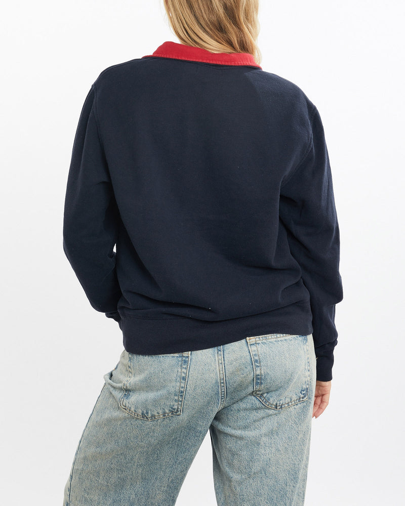 Vintage, Nautica, Quarter, Zip, Sweatshirt, The Real Deal, size small, colour Navy, newtown, sydney, australia, thrift store, opshop, preloved, secondhand, sustainable, retro, antique, 70s, 80s, 90s, 2000s, 00s, fashion, clothing, streetwear, trendy, garment, style, boutique, store, shop, archive, sale, cheap, best, top, Sweats and hoodies