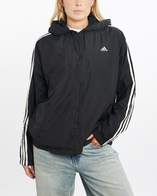 Vintage, Adidas, Windbreaker, Jacket, The Real Deal, size small, colour Black, newtown, sydney, australia, thrift store, opshop, preloved, secondhand, sustainable, retro, antique, 70s, 80s, 90s, 2000s, 00s, fashion, clothing, streetwear, trendy, garment, style, boutique, store, shop, archive, sale, cheap, best, top, Jackets