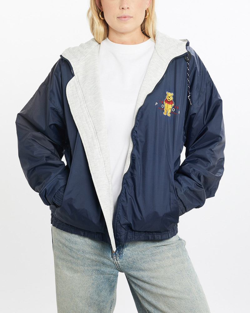 Vintage, 90s, Disney, Winnie, The, Pooh, Jacket, The Real Deal, size small, colour Navy, newtown, sydney, australia, thrift store, opshop, preloved, secondhand, sustainable, retro, antique, 70s, 80s, 90s, 2000s, 00s, fashion, clothing, streetwear, trendy, garment, style, boutique, store, shop, archive, sale, cheap, best, top, Jackets
