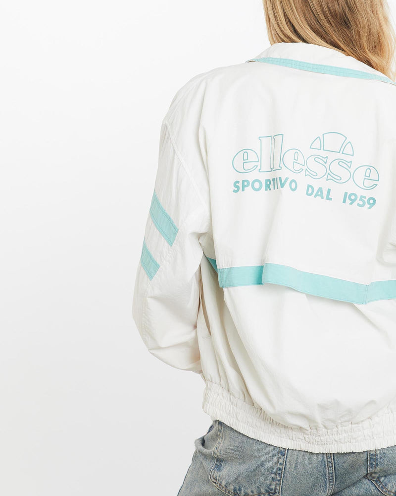 Vintage, 90s, Ellesse, Jacket, The Real Deal, size small, colour White, newtown, sydney, australia, thrift store, opshop, preloved, secondhand, sustainable, retro, antique, 70s, 80s, 90s, 2000s, 00s, fashion, clothing, streetwear, trendy, garment, style, boutique, store, shop, archive, sale, cheap, best, top, Jackets