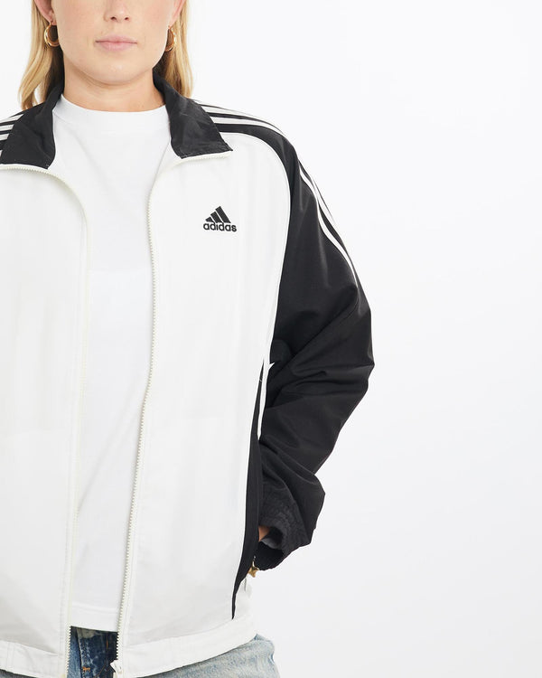 Vintage, Adidas, Track, Jacket, The Real Deal, size small, colour White, newtown, sydney, australia, thrift store, opshop, preloved, secondhand, sustainable, retro, antique, 70s, 80s, 90s, 2000s, 00s, fashion, clothing, streetwear, trendy, garment, style, boutique, store, shop, archive, sale, cheap, best, top, Jackets