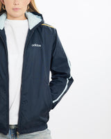 Vintage, Adidas, Windbreaker, Jacket, The Real Deal, size small, colour Navy, newtown, sydney, australia, thrift store, opshop, preloved, secondhand, sustainable, retro, antique, 70s, 80s, 90s, 2000s, 00s, fashion, clothing, streetwear, trendy, garment, style, boutique, store, shop, archive, sale, cheap, best, top, Jackets