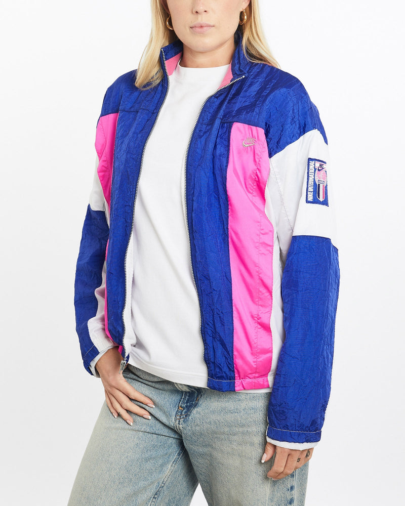Vintage, Nike, International, Jacket, The Real Deal, size small, colour Multicolour, newtown, sydney, australia, thrift store, opshop, preloved, secondhand, sustainable, retro, antique, 70s, 80s, 90s, 2000s, 00s, fashion, clothing, streetwear, trendy, garment, style, boutique, store, shop, archive, sale, cheap, best, top, Jackets