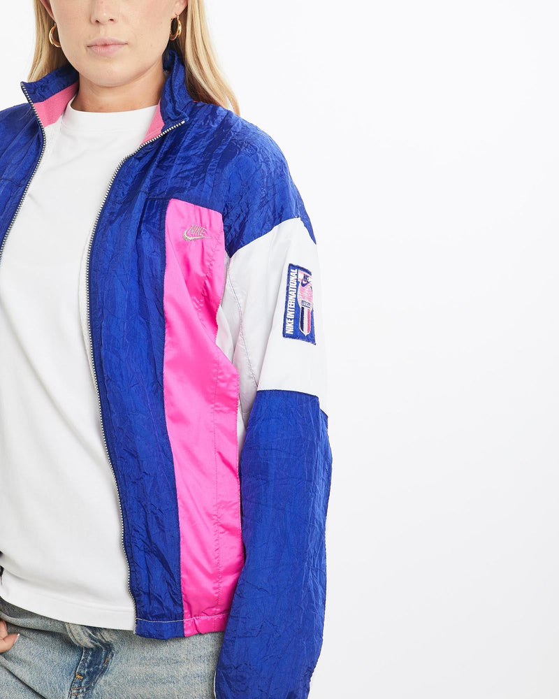Vintage, Nike, International, Jacket, The Real Deal, size small, colour Multicolour, newtown, sydney, australia, thrift store, opshop, preloved, secondhand, sustainable, retro, antique, 70s, 80s, 90s, 2000s, 00s, fashion, clothing, streetwear, trendy, garment, style, boutique, store, shop, archive, sale, cheap, best, top, Jackets