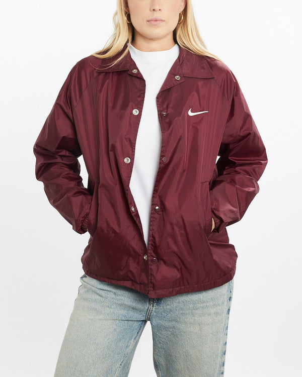 Vintage, 90s, Nike, Coaches, Jacket, The Real Deal, size small, colour Burgundy, newtown, sydney, australia, thrift store, opshop, preloved, secondhand, sustainable, retro, antique, 70s, 80s, 90s, 2000s, 00s, fashion, clothing, streetwear, trendy, garment, style, boutique, store, shop, archive, sale, cheap, best, top, Jackets