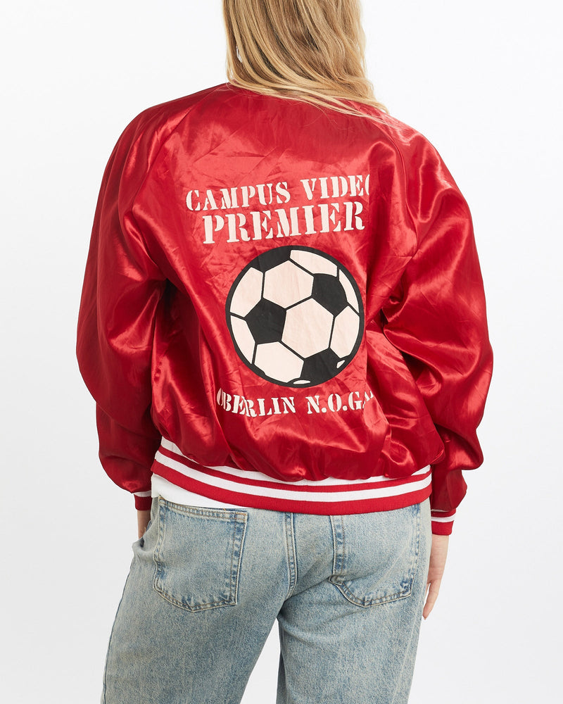 Vintage, 80s, Satin, Bomber, Jacket, The Real Deal, size small, colour Red, newtown, sydney, australia, thrift store, opshop, preloved, secondhand, sustainable, retro, antique, 70s, 80s, 90s, 2000s, 00s, fashion, clothing, streetwear, trendy, garment, style, boutique, store, shop, archive, sale, cheap, best, top, Jackets