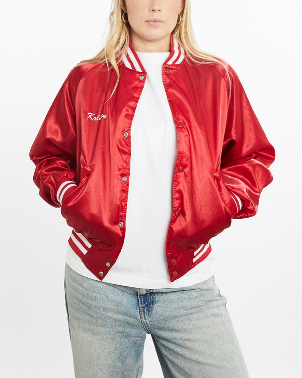 Vintage, 80s, Satin, Bomber, Jacket, The Real Deal, size small, colour Red, newtown, sydney, australia, thrift store, opshop, preloved, secondhand, sustainable, retro, antique, 70s, 80s, 90s, 2000s, 00s, fashion, clothing, streetwear, trendy, garment, style, boutique, store, shop, archive, sale, cheap, best, top, Jackets