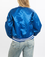 Vintage, 90s, MLB, Los, Angeles, Dodgers, Satin, Bomber, Jacket, The Real Deal, size small, colour Blue, newtown, sydney, australia, thrift store, opshop, preloved, secondhand, sustainable, retro, antique, 70s, 80s, 90s, 2000s, 00s, fashion, clothing, streetwear, trendy, garment, style, boutique, store, shop, archive, sale, cheap, best, top, Jackets