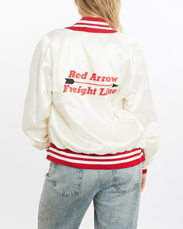 Vintage, 80s, Satin, Bomber, Jacket, The Real Deal, size small, colour White, newtown, sydney, australia, thrift store, opshop, preloved, secondhand, sustainable, retro, antique, 70s, 80s, 90s, 2000s, 00s, fashion, clothing, streetwear, trendy, garment, style, boutique, store, shop, archive, sale, cheap, best, top, Jackets