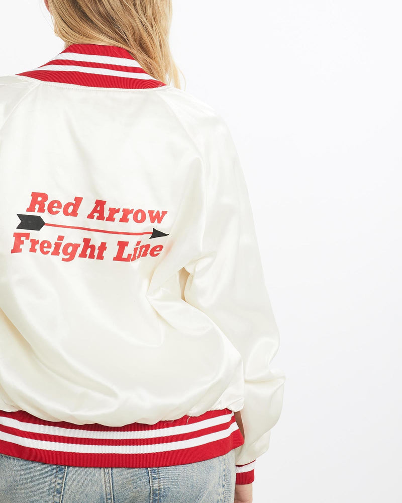 Vintage, 80s, Satin, Bomber, Jacket, The Real Deal, size small, colour White, newtown, sydney, australia, thrift store, opshop, preloved, secondhand, sustainable, retro, antique, 70s, 80s, 90s, 2000s, 00s, fashion, clothing, streetwear, trendy, garment, style, boutique, store, shop, archive, sale, cheap, best, top, Jackets