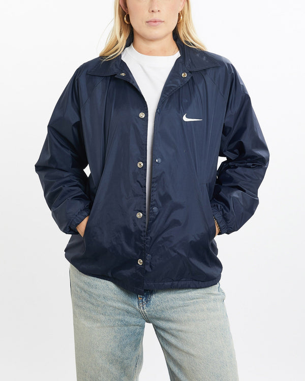 Vintage, 90s, Nike, Coaches, Jacket, The Real Deal, size small, colour Navy, newtown, sydney, australia, thrift store, opshop, preloved, secondhand, sustainable, retro, antique, 70s, 80s, 90s, 2000s, 00s, fashion, clothing, streetwear, trendy, garment, style, boutique, store, shop, archive, sale, cheap, best, top, Jackets