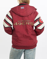 Vintage, 90s, Pro, Line, NFL, San, Francisco, 49ers, Jacket, The Real Deal, size small, colour Red, newtown, sydney, australia, thrift store, opshop, preloved, secondhand, sustainable, retro, antique, 70s, 80s, 90s, 2000s, 00s, fashion, clothing, streetwear, trendy, garment, style, boutique, store, shop, archive, sale, cheap, best, top, Jackets